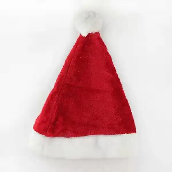 christmas decorations Fleece Santa cap Christmas gifts blank custom party top hat
