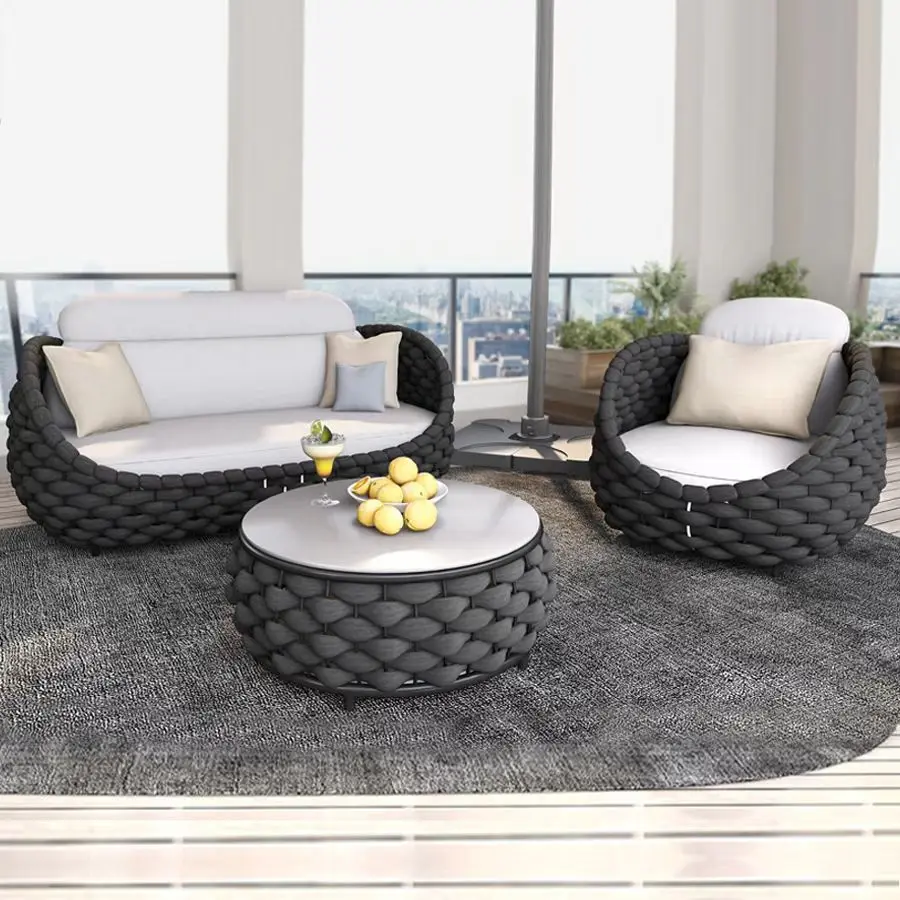 Алюминиевая мебель для балкона патио веревка muebles terraza алюминиевый стол ресторана