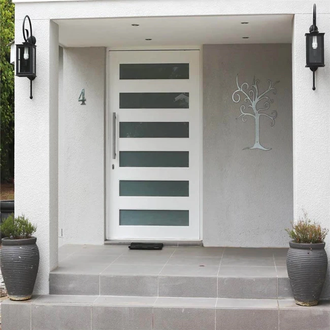 Solid wood  privot door interior wood wpc door frame design