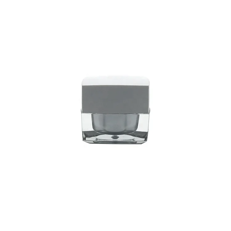 
nail gel eye cream container cosmetic black color cheap price 5ml empty jar square mini small jar with printing 