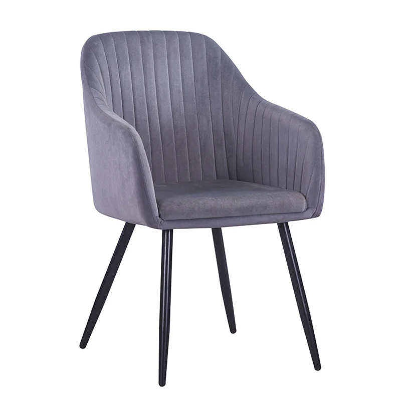 Luxury Nordic Design Dinning Furniture sillas Metal Leg Upholstery Fabric Modern Velvet Dining Chairs For Dining Room Restaurant