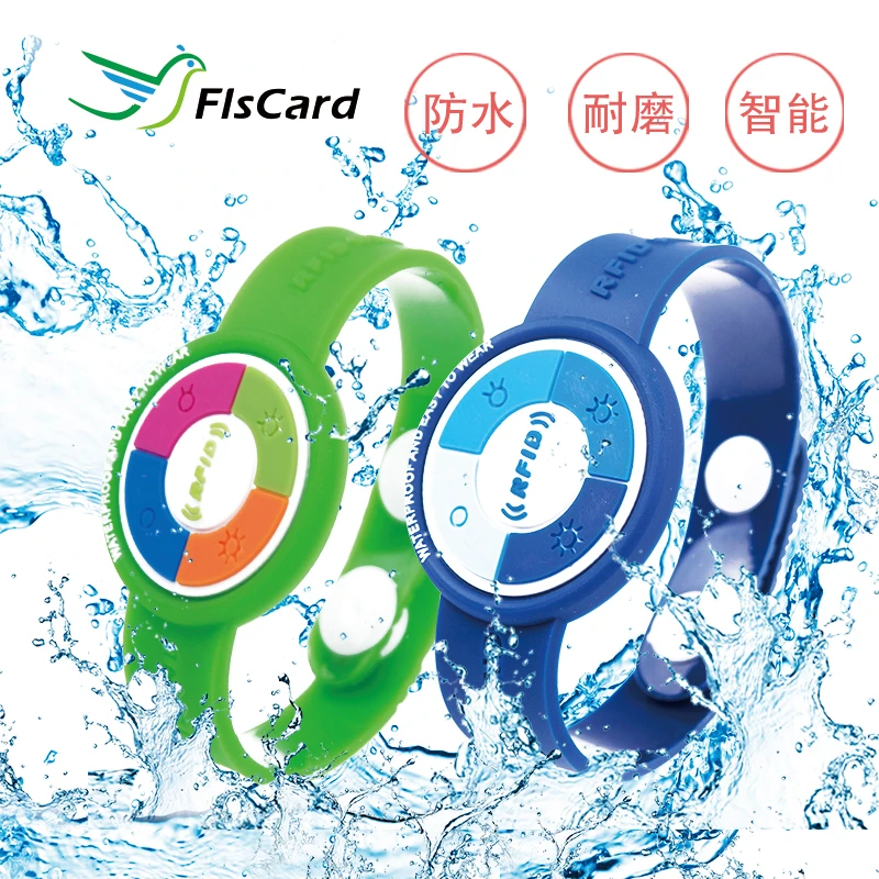 Регулируемый Активный браслет с радиочастотной идентификацией по низкой цене, силиконовый браслет с радиочастотной идентификацией, браслет с NFC-меткой