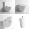 Serene bathroom sink Vitreous china matte green ceramic wash hand basin with luxury gold edge