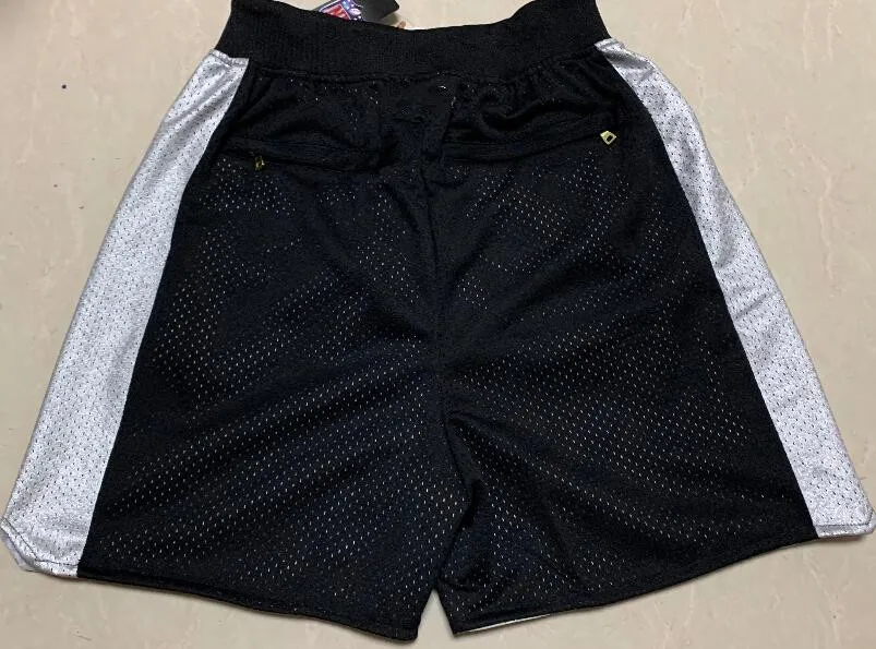N FL Raider s Black Mesh Breathable High Quality Basketball Shorts Pocket Zippered Embroidered Sports Shorts Mens Shorts