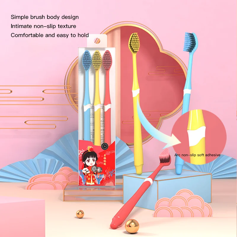 Custom Cheap Biodegradable Ultra Soft Bristle Manual Adult Toothbrush Manufacturer Production Line Arch Head Toothbrushes