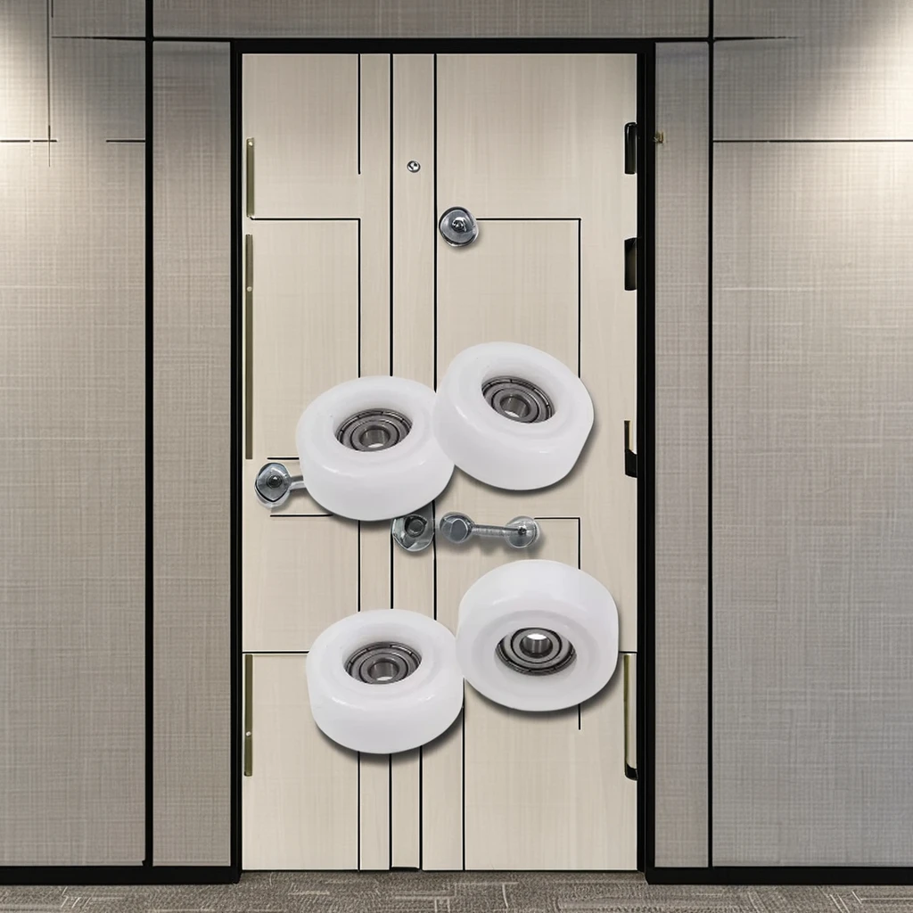 SEMEI Nylon Pulley Wheels With Bearings 608ZZ 608 Plastic POM Rollers Sliding Door Roller Wheels Bearings