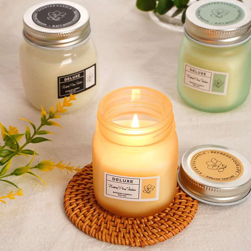 Popular High Quality Romantic Matte Cup Aromatherapy Soy Wax Scented Candles For Gift With Metal Lid