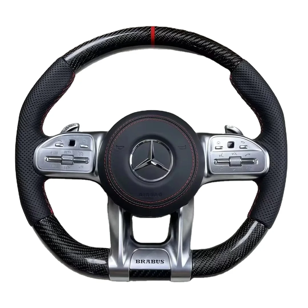 Custom Car Steering Wheel For Mercedes Benz B Class W212 GLA 45 W246 C Class W204 CLA Class C117 Carbon Fiber Steering Wheel