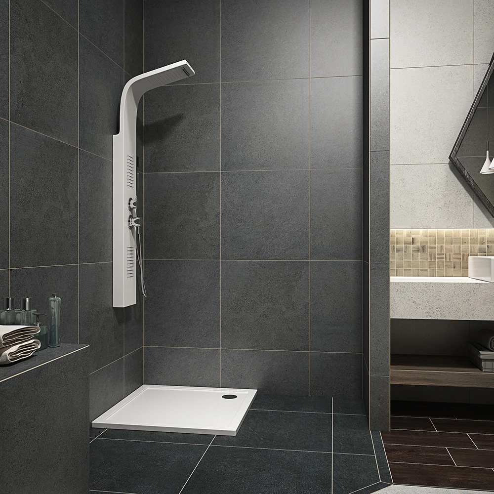 resin shower tray, shower tray stone, shower base 90x90