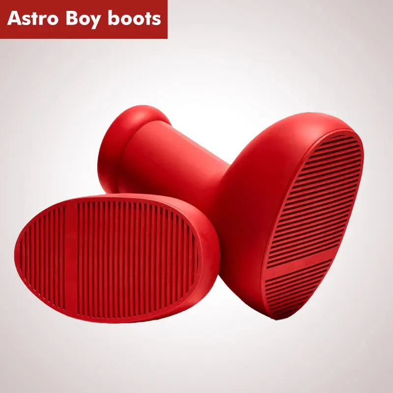 Rain Snow EVA Rubber Printed Big Red Boots Trending Custom Cartoon Men Women Astro Boy Big Red Boots