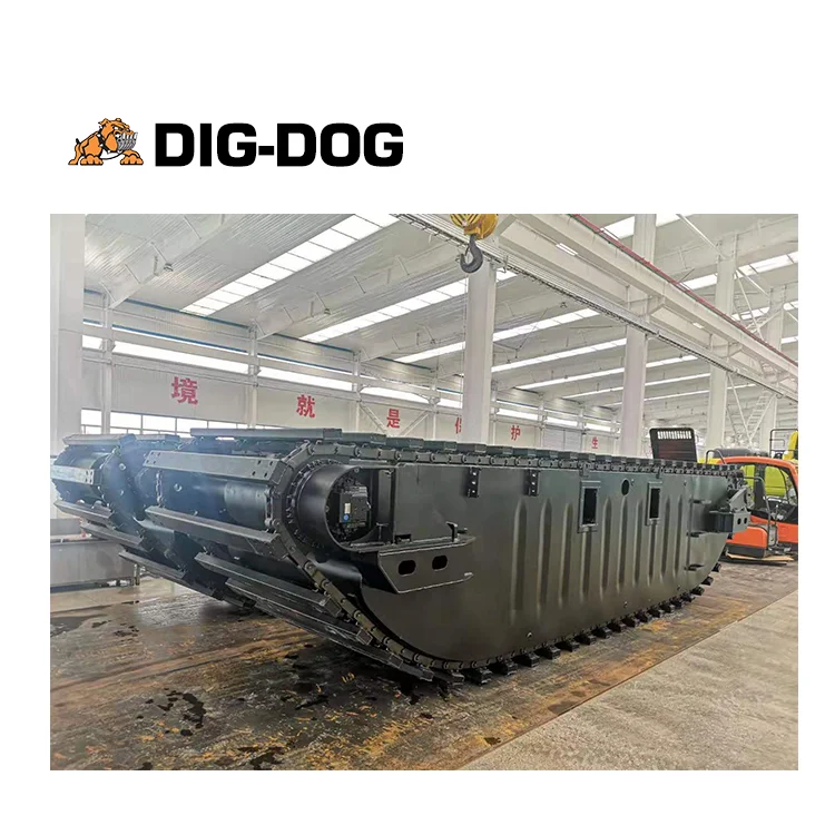 Dig-Dog Amphibious Floating Steel Pontoon for Marsh Excavator Wetland Swamp Floats