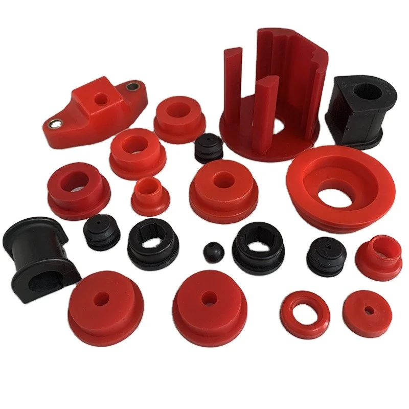 custom Nonstandard polyurethane mount bushing, flange rubber polyurethane bushings, pu bushing part