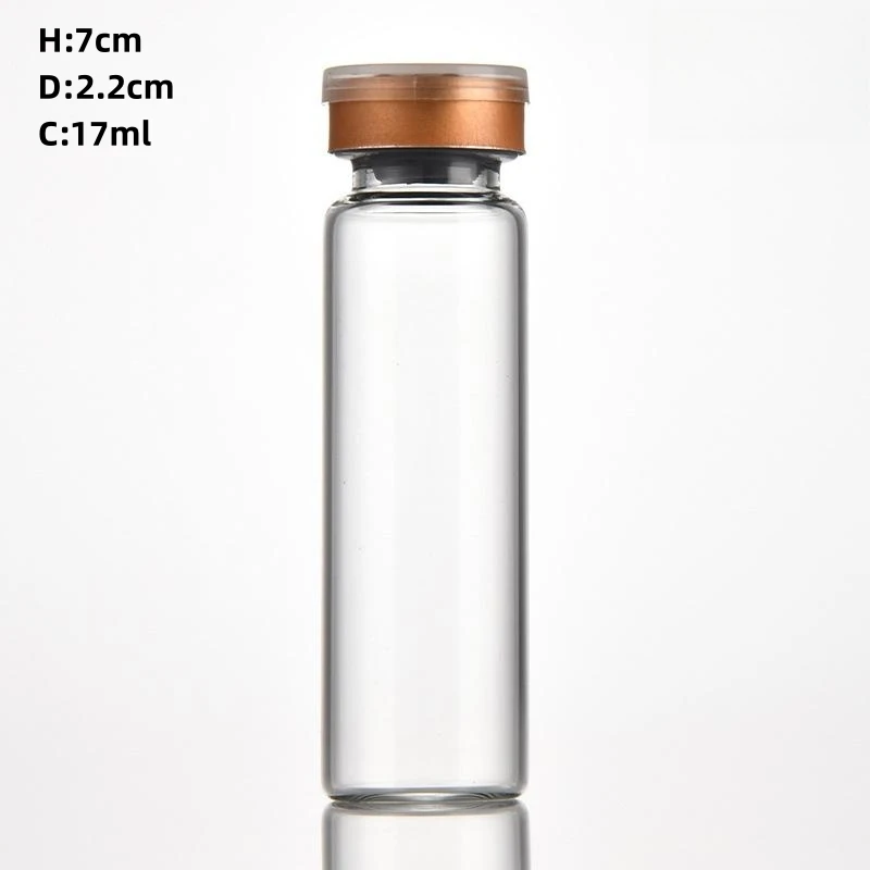 22mm cartridge penicillin bottle cap 5ml6ml8ml10ml12ml17ml 20ml25ml30ml transparent glass test tube bottle oral liquid packaging