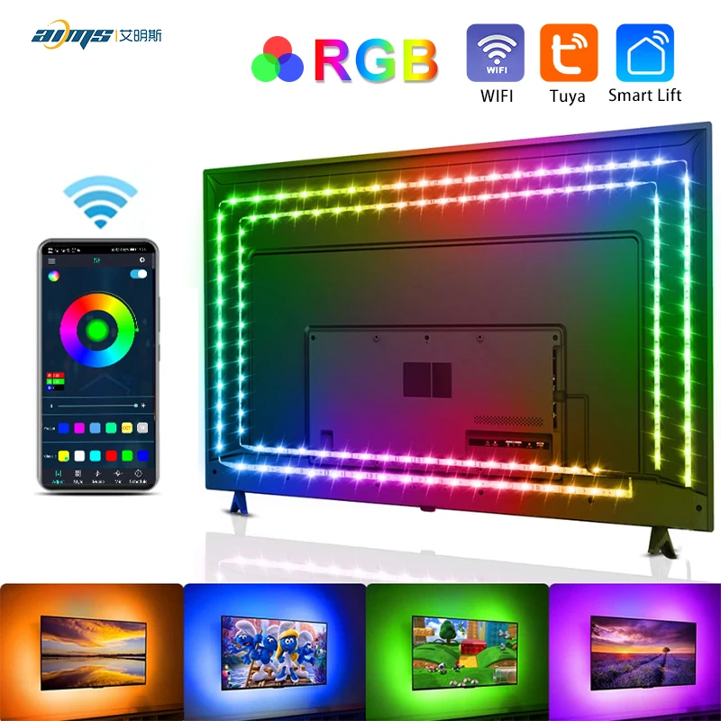 Hot Sale Smart TV Backlight Sync 4k Box Kit Flexible Ambient Light Strip Dream Color Hdmi compatible Device TV Backlight
