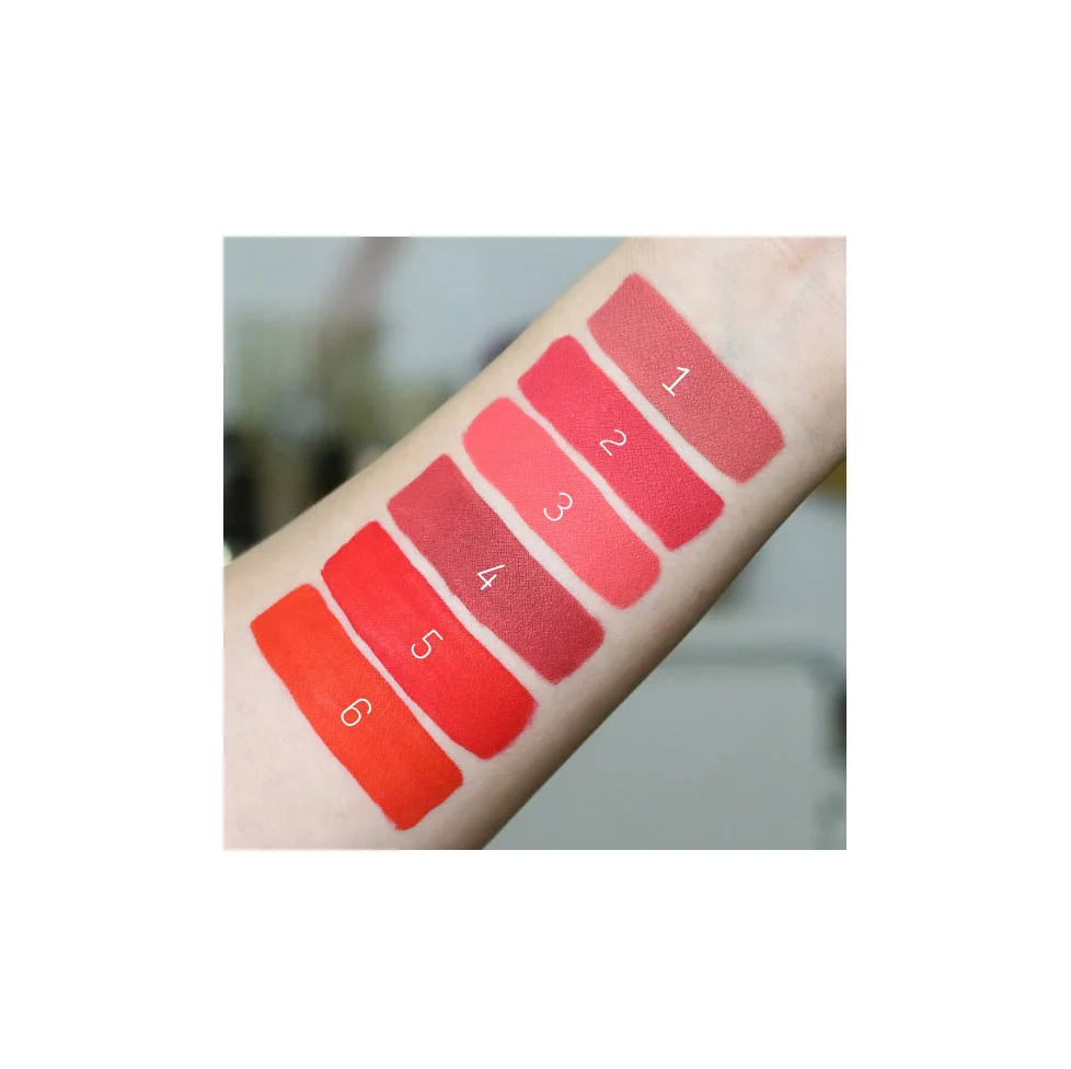 Premium Grade Of Matte Revolution Lipstick in Lost Cherry Color Waterproof Rinrhada Cosmetics Brand Product From Thailand