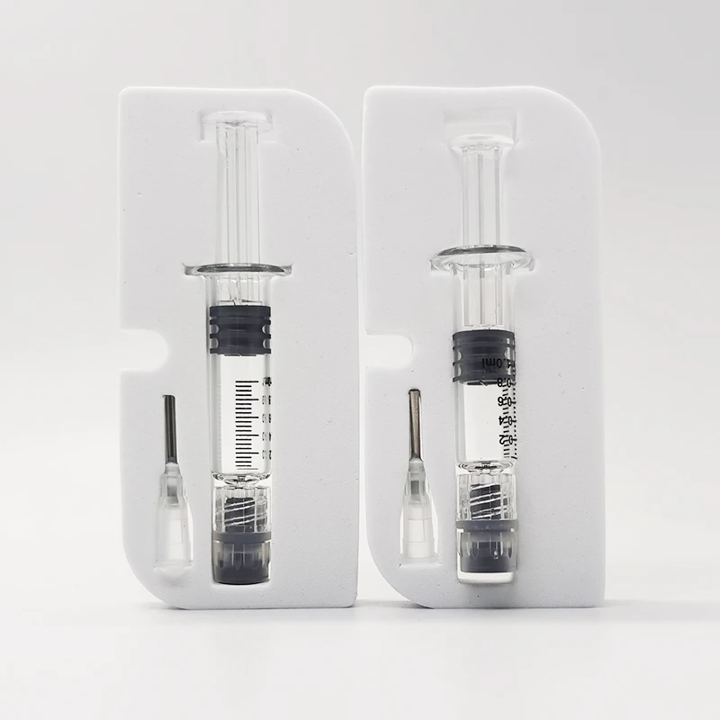 Пластиковый шприц с индивидуальным дизайном, в упаковке, в наличии, для хранения масла, шприц с замком Luer Lock, стеклянный шприц 1 мл