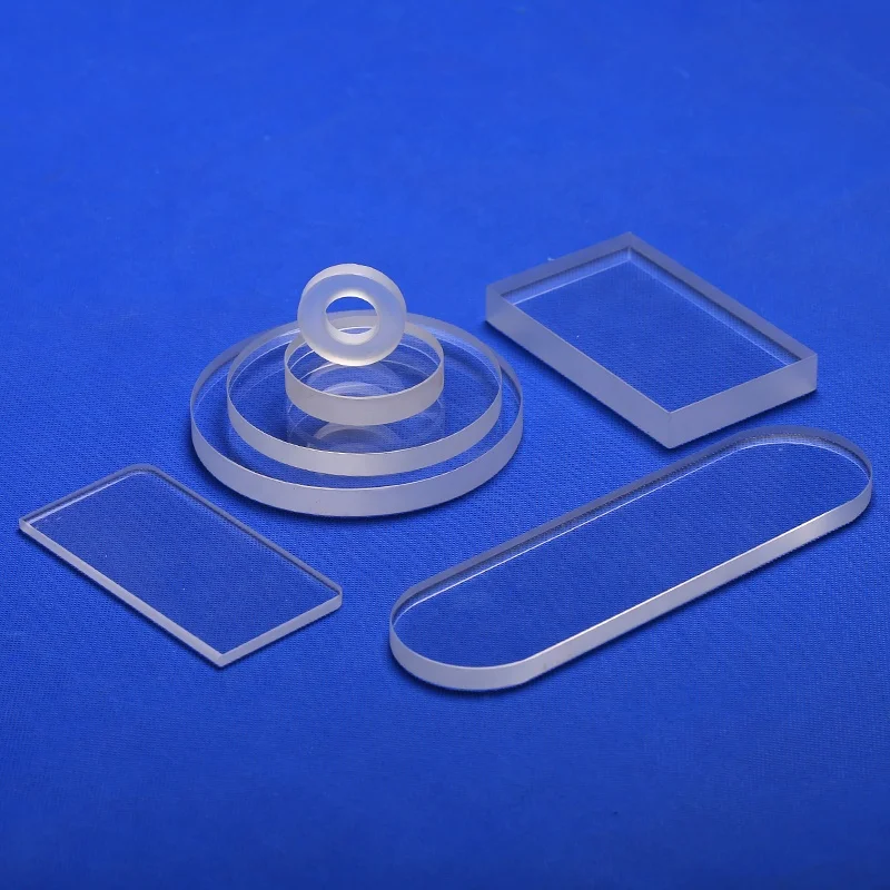 Hand-made round quartz glass round transparent quartz plate quartz window piece