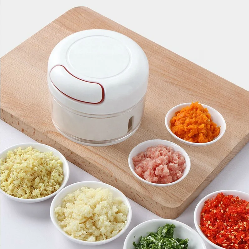 Mini Manual Garlic Chopper Hand Pull Vegetable Cutter Garlic Puree Onion Ginger Meat Crusher Grinder Kitchen Gadget