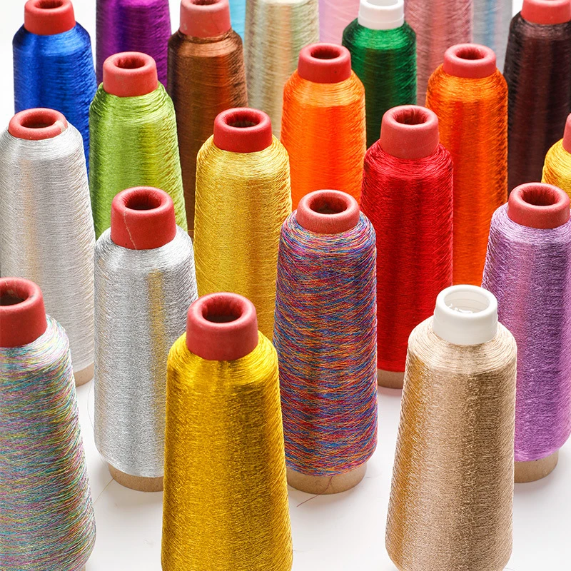 Colorful embroidery cross stitch Silver Thread Metallic Yarn Woven Line 3200M Bright Silk Gold Thread