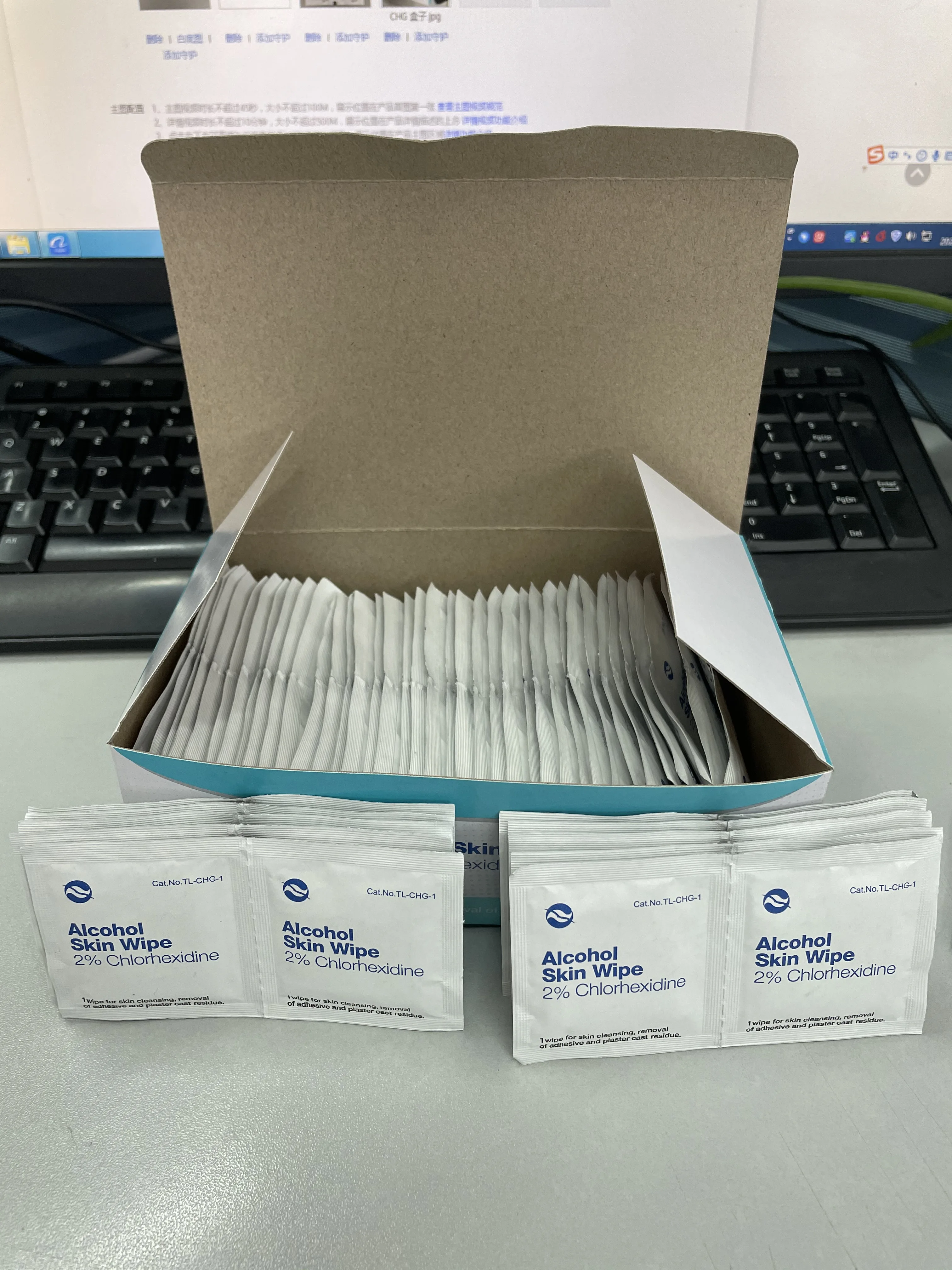 Высококачественный медицинский спиртовой тампон с 2% хлоргексидином 70% изопропиловым спиртом