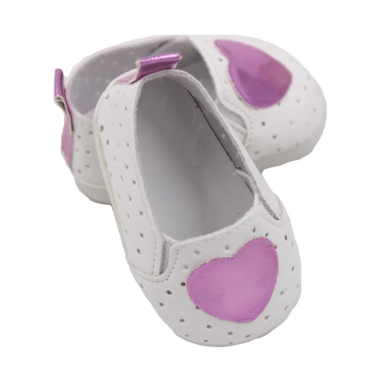 Heart 4 Colors Shoes for New Born Baby Dolls Cute Shoes for 18 inch Baby Doll Shoes
