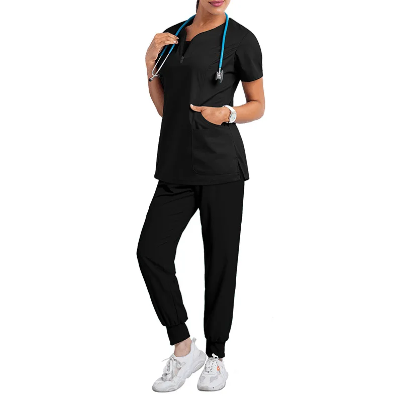 New Medical Scrubs Uniform Nurses Wear Wholesale Scrubs Suit From Pakistani Made Customized Scrub Set
