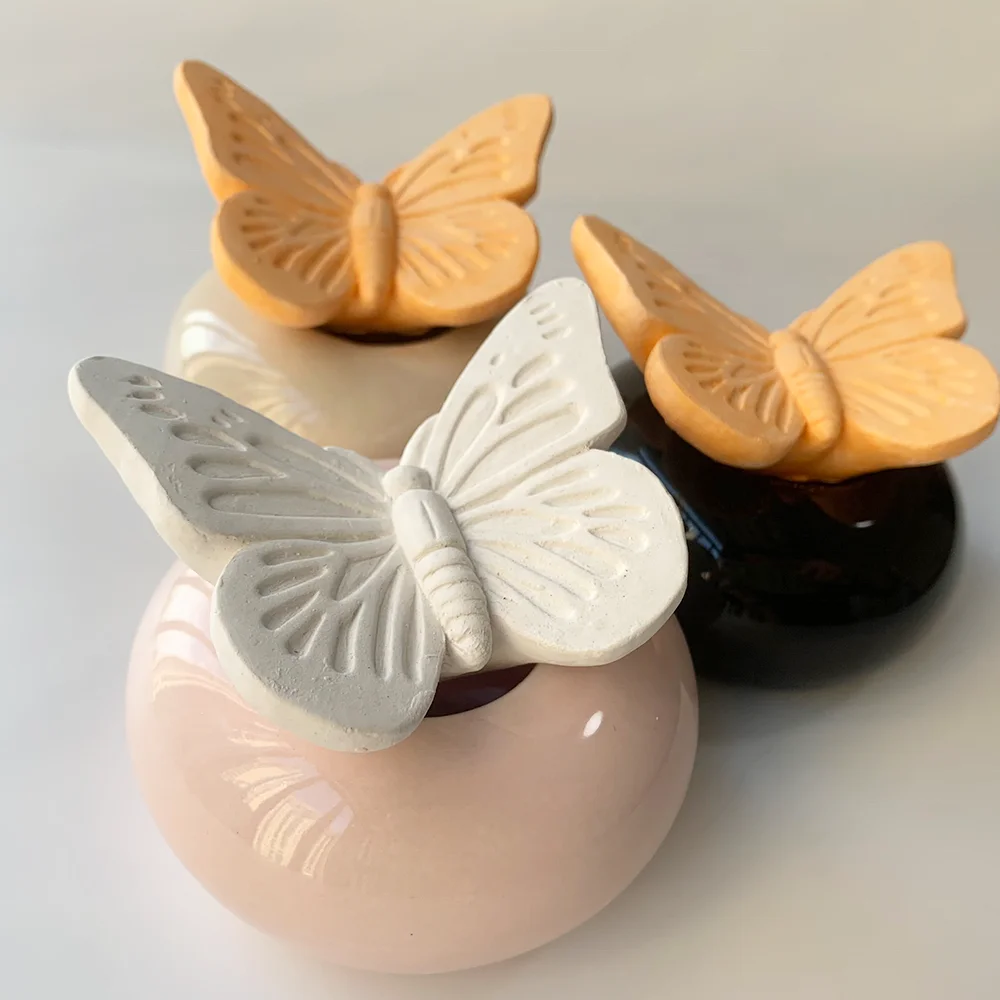 OEM butterfly shaped diffuser perfumes ceramic aroma diffuser stone home fragrance diffuser