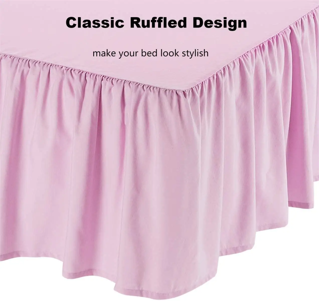 High Quality Home Decoration Super Soft Microfiber Ruffled Bed Skirt
