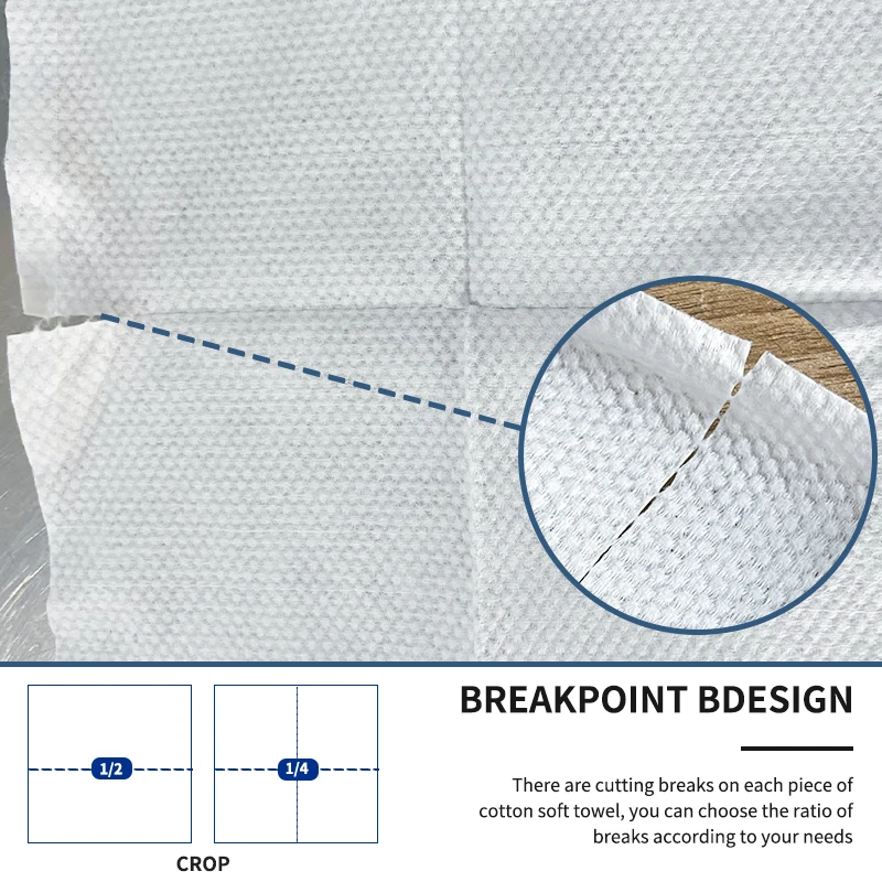 Custom Disposable Soft Extra Thick Cotton Tissue Face Towels for Skin Cleansing and Cleaning Purposes