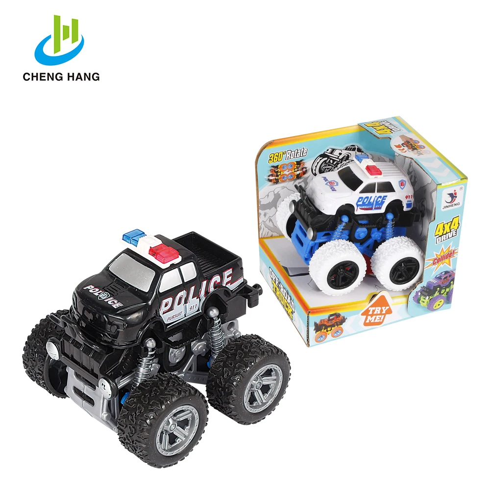 The New Series/4x4 Wheels Police Rock Crawler Off Road Truck Friction Toy Truck