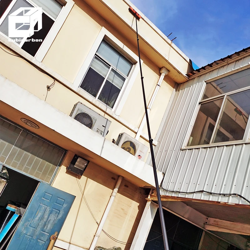 China Factory Carbon Fiber Telescopic Pole With Brush Cleaning Telescopic Pole