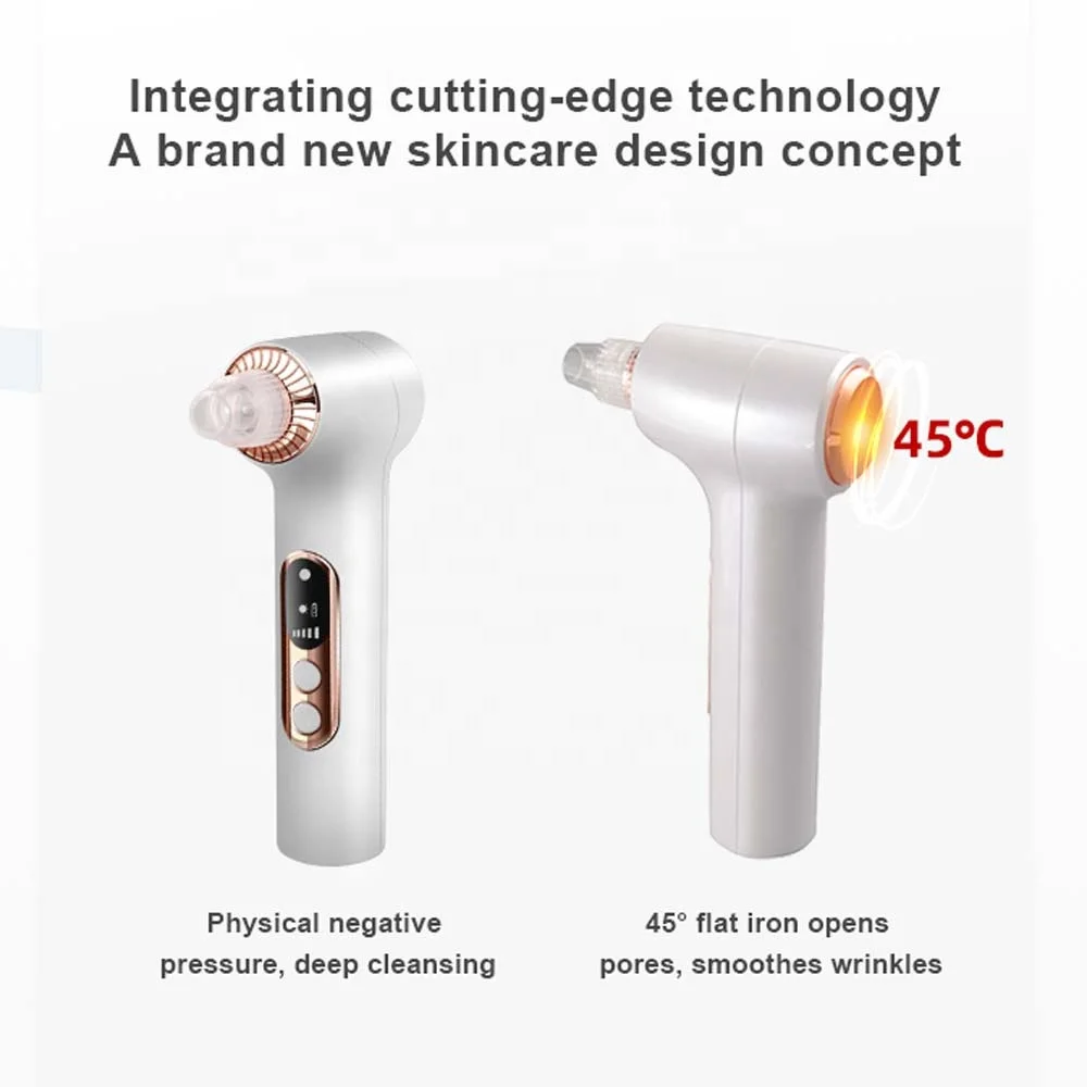 Factory Low Price Blue Light Therapy Face Skin Care Mini Hot Compress Vacuum Blackhead Remover Hydra Hydro Oxygen Facial Machine