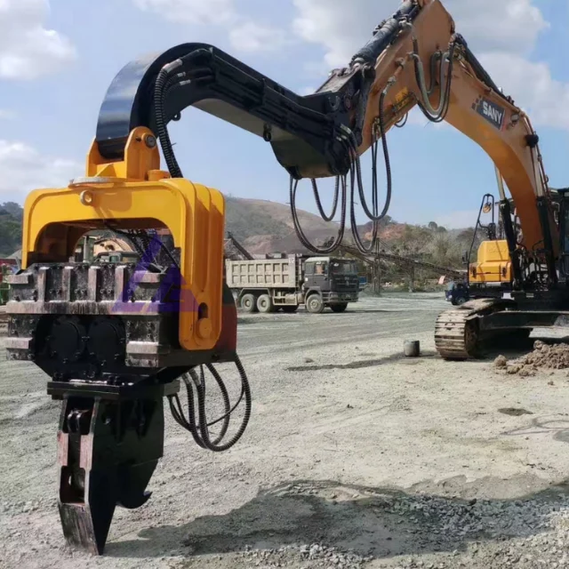 Pile Driver for 30t excavator Hydraulic Vibratory Hammer  90mm pins   For concrete pipe steel pile tubes H beams