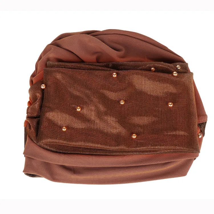 Hot selling two-color spelled girls hijab tube turban Muslim headscarf hat