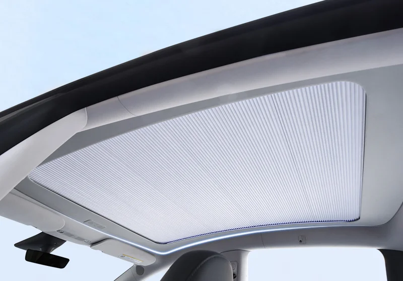 Wholesale Electric retractable sunshade For Tesla Model y 2021 2022 2023 Sunroof Automated Sun Shade