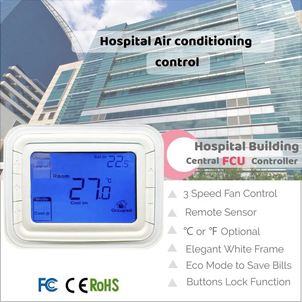 Air Conditioner Thermostat 2 pipe 4 pipe fan coil unit in Programmable Room Temperature Control Thermostat