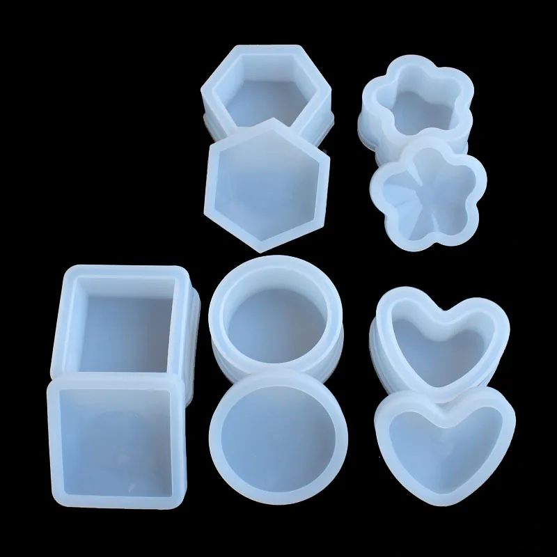 Ashtray Mold, 8pcs Resin Silicone Molds for DIY Cup Coaster Ashtray Pen Pendant Soap Candle Soap Holder Craft, Home Decoration