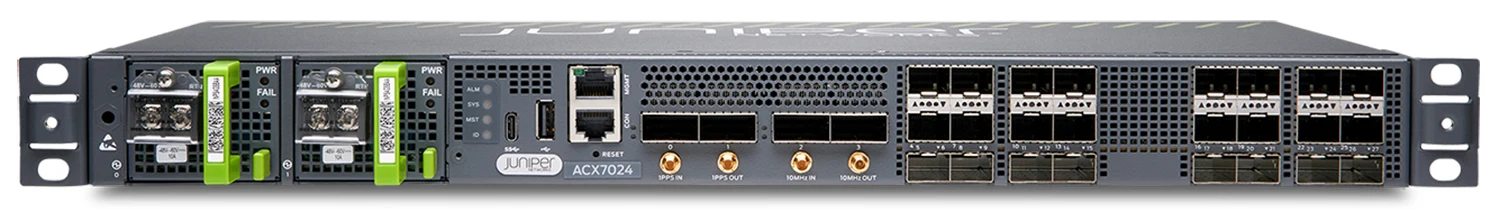 ACX7024-AC-1PSU Fast Ethernet POE Switch Stackable SNMP QoS VLAN Network Devices Functions Enclosure Type Box Production Item