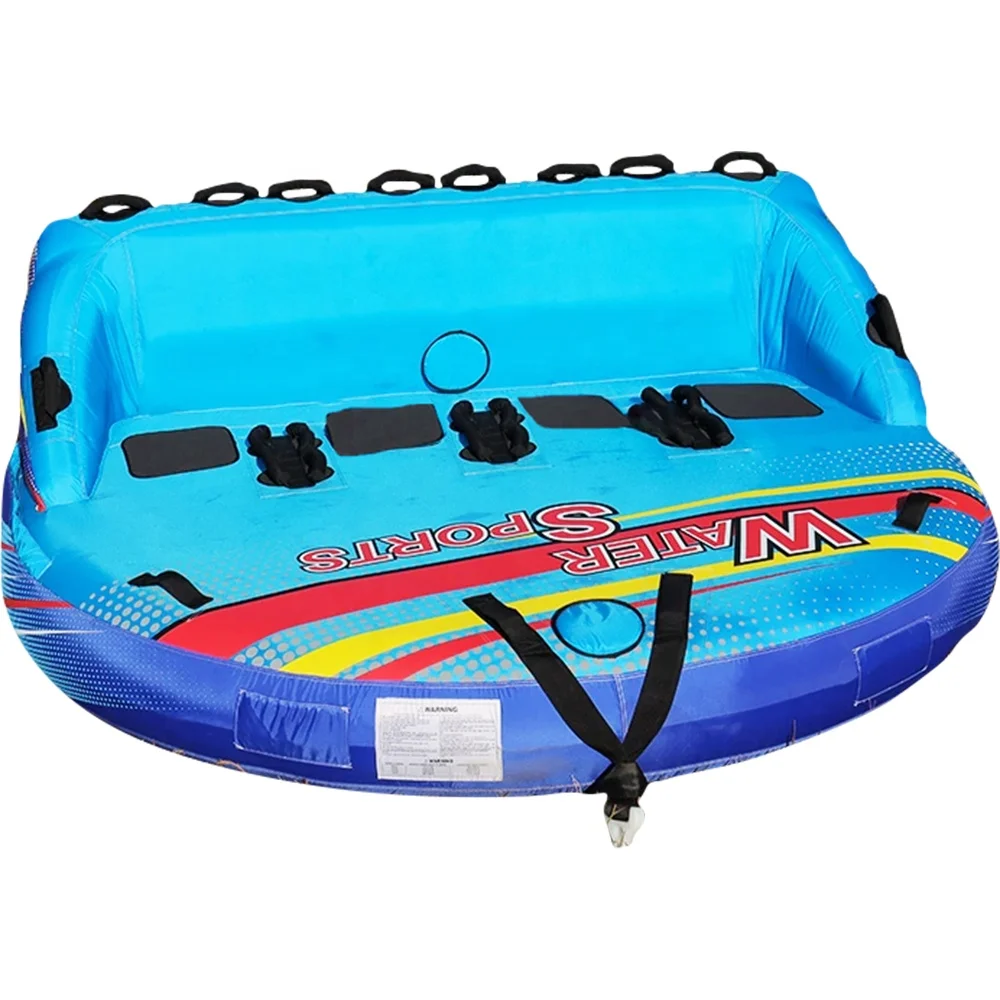 4 Person Inflatable Towable Tube for Boat Water Sports