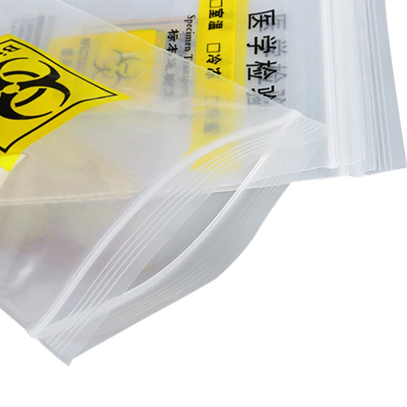Tender STAT Lab Plastic Disposable Ldpe Zip Locks Polyethylene Biohazard Specimen Bag For Laboratory Made In China