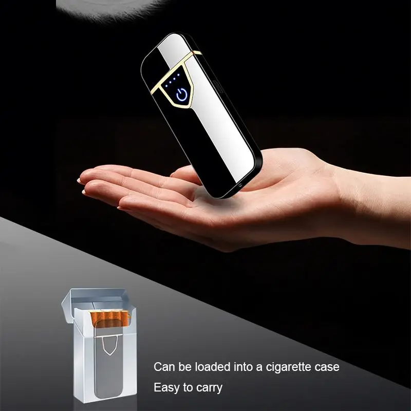 
Wholesale Promotion Touch Induction Lighter USB Rechargeable Electronic Cigarette Lighters 