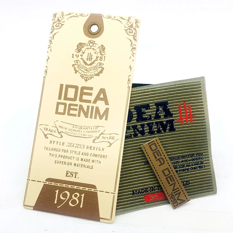 Professional Custom One-stop Design And Produce Clothing Label Metal Logo Hang Tag Woven Label Patch Apparel Garment Accessories