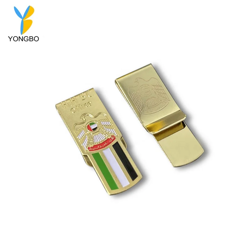 New Product Brass Paper Clip Printing Logo Wing Clips Metal Bookmark Clip