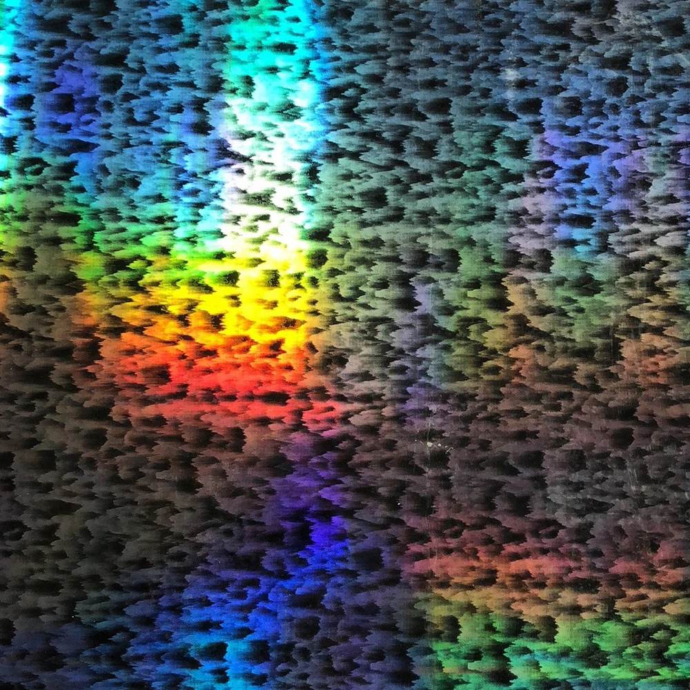 Special Unique Holographic Metallic Strips Pattern Heat Transfer Stretchy Film