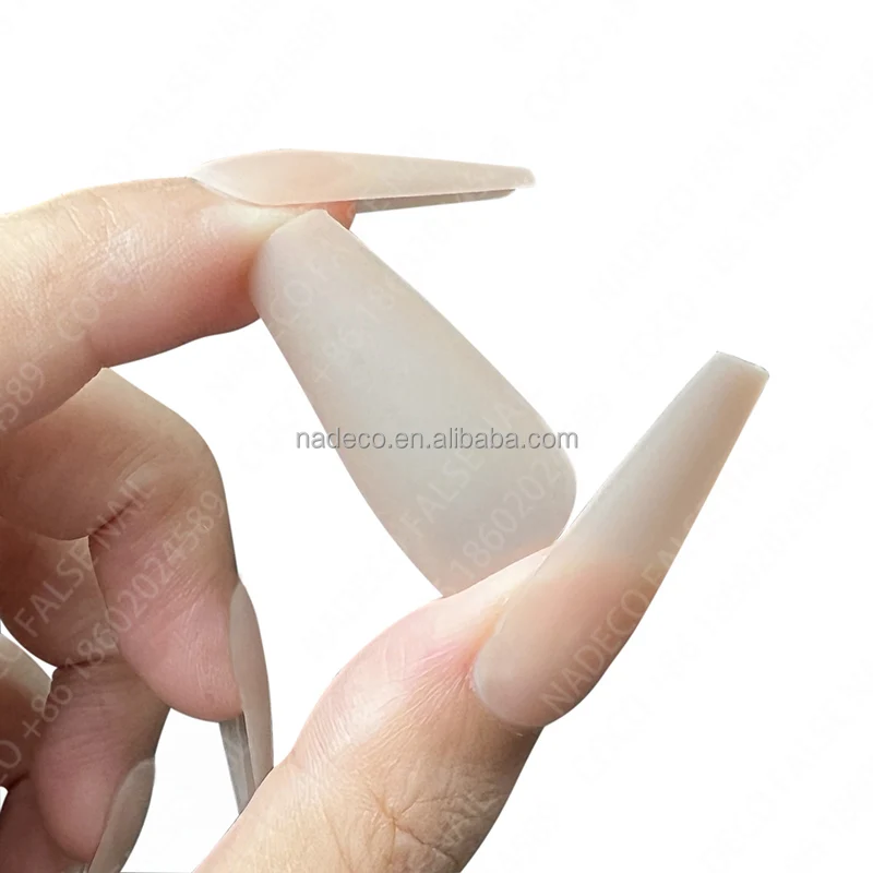 NADECO False nail system Full coverage capsule gel x colored Fake nail tips suppliers gel x beach nails