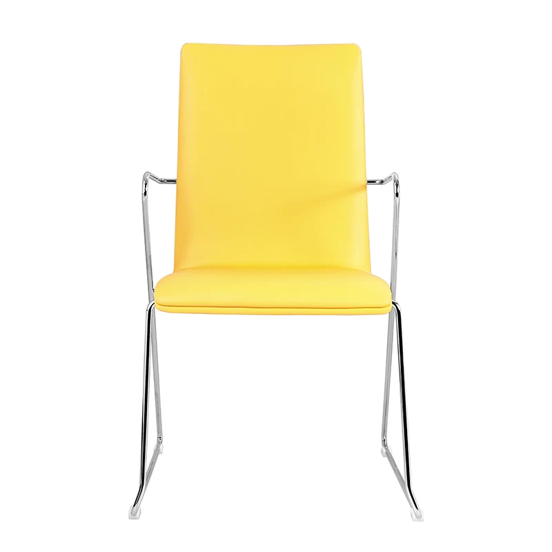 Wholesale Cheap Stackable Conference Meeting Room PU Leather Foldable Office Chair with Armrest