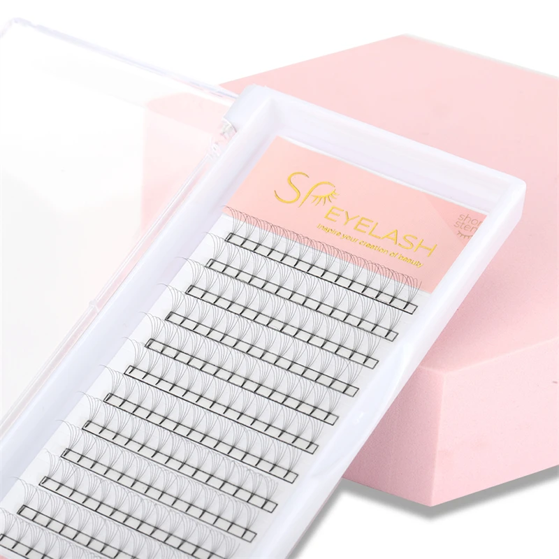 Private Label Wholesale Premium Natural Bulk Tech Products Enigma Professional 3D Short Fluffy Short Stem Lashes Eyelashes