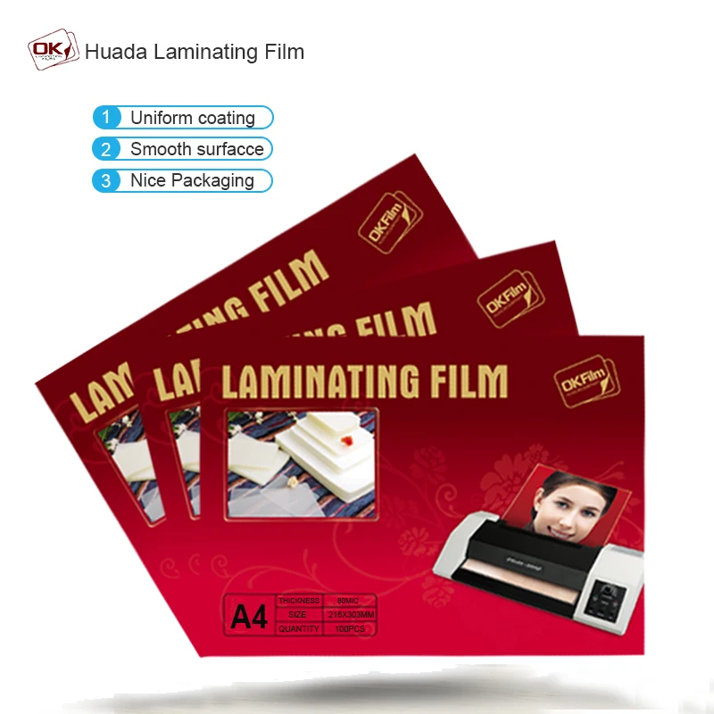 A4 Matte Writable Laminating Pouches PET Film Laminating Pouches UV Laminating Film