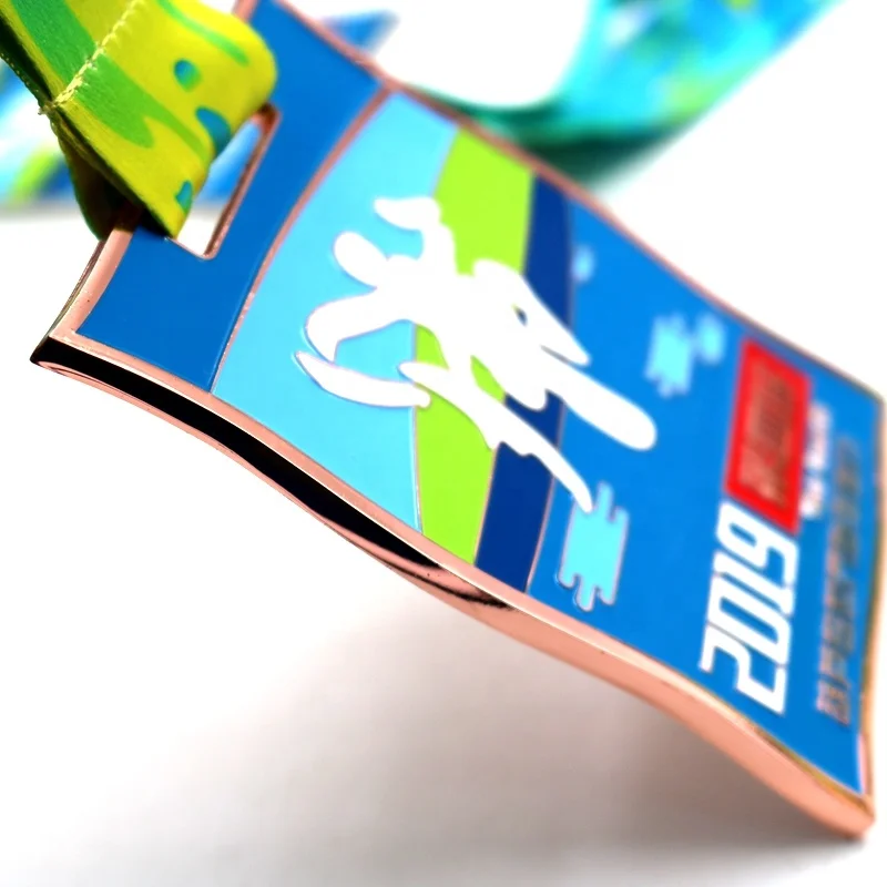 
2020 new design custom color soccer gold silver bronze sport metal medal 