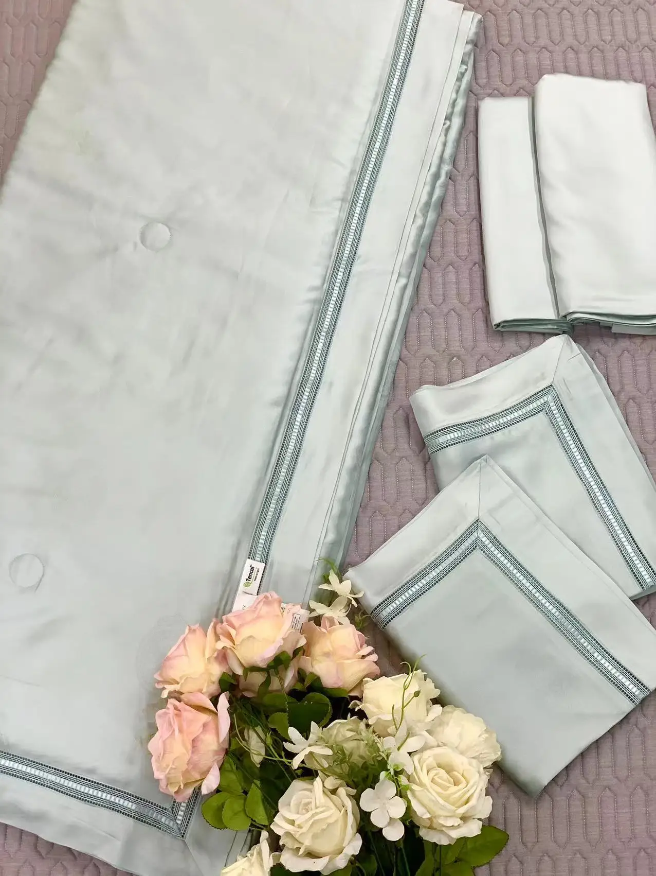 Wholesale Price Bed Cover Quilt Set Bed Sheets Tencel Quilt Bedding Sets